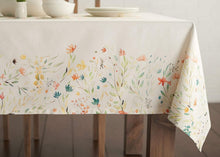 Load image into Gallery viewer, Elegant 60"x90" Cotton Tablecloth with Pleated Corners - Ideal for Any Occasion