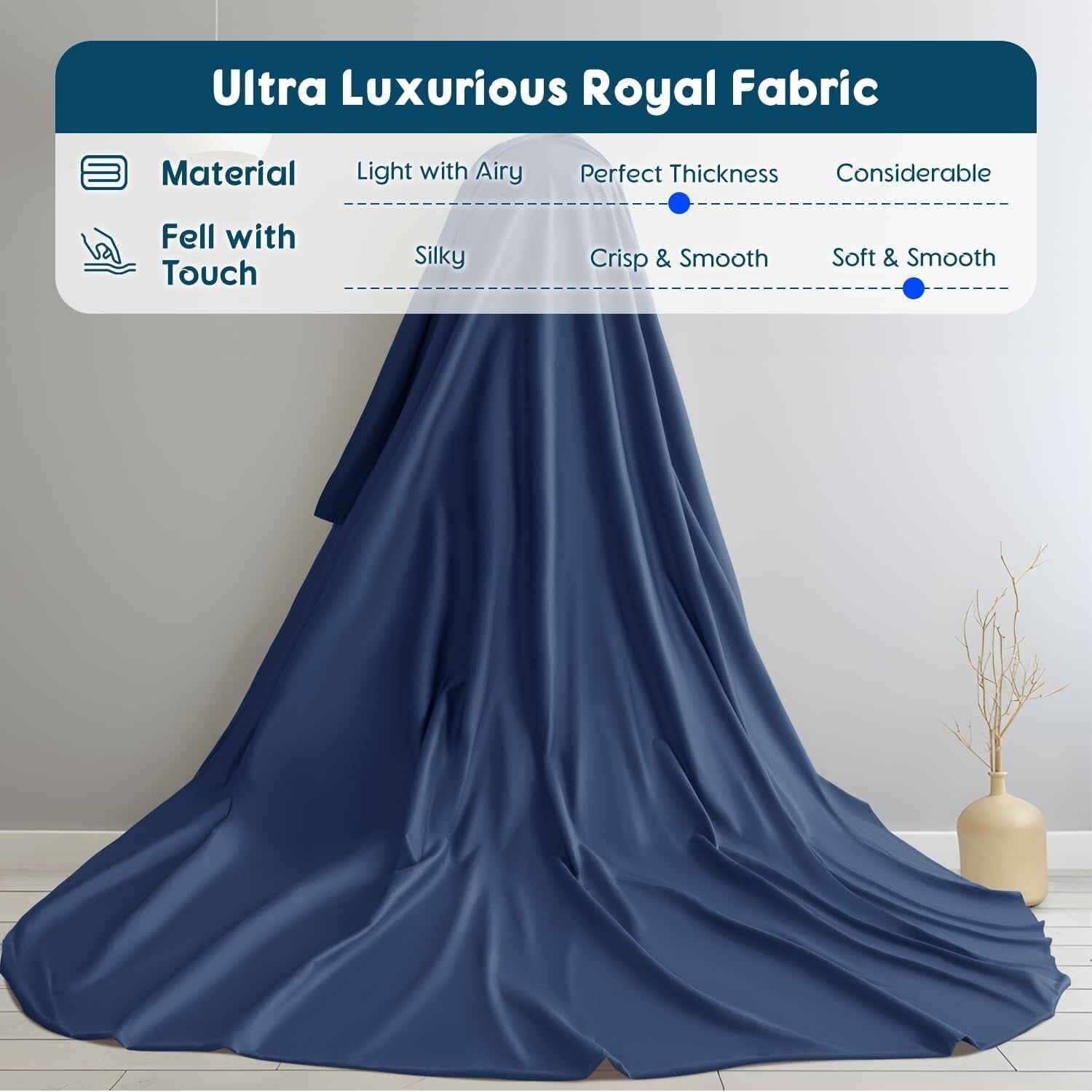 Eco-Friendly Egyptian Cotton Queen Sheets - 800 Thread Count, Cooling Comfort