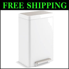 Load image into Gallery viewer, Fingerprint-Resistant 11 Gallon Trash Can - Step-On Foot Pedal and Liner Bins