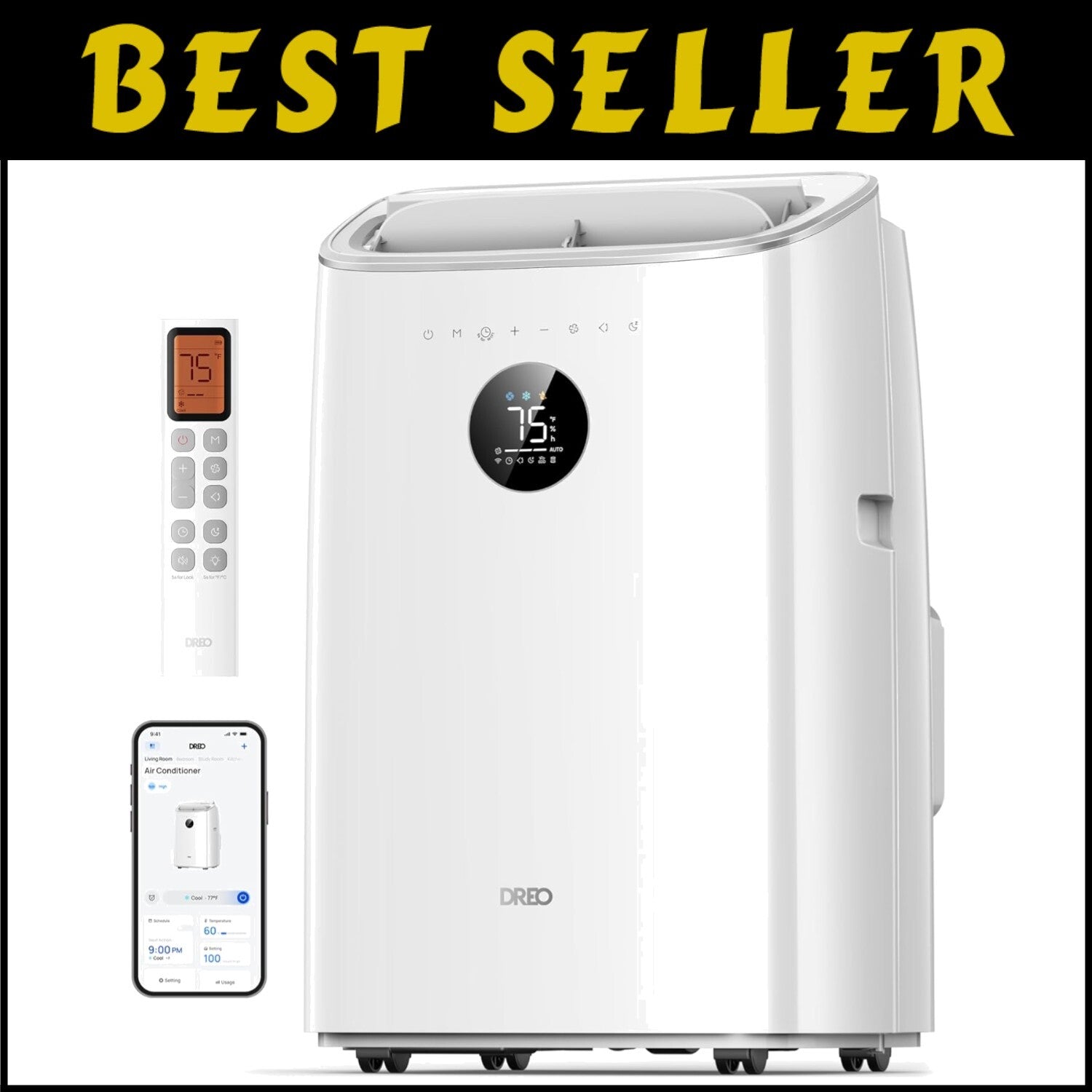 Whisper-Quiet 8000 BTU Mobile AC with Alexa Control & Drain-Free Convenience