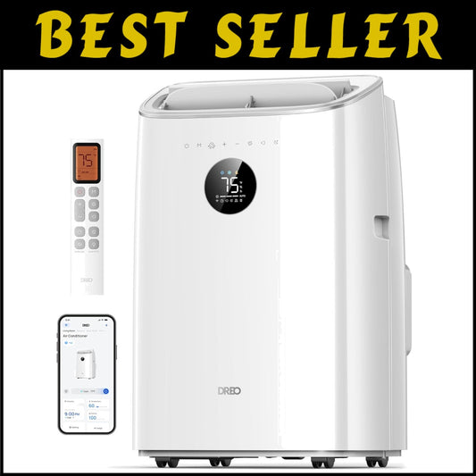 Whisper-Quiet 8000 BTU Mobile AC with Alexa Control & Drain-Free Convenience