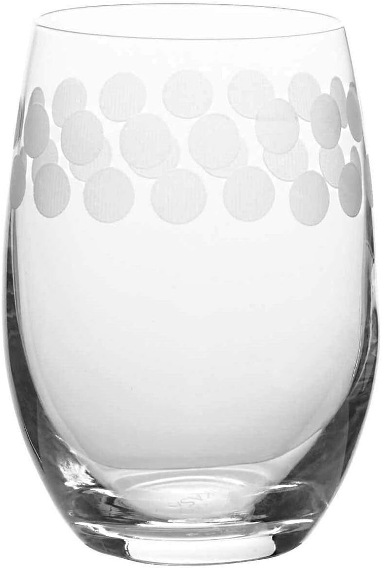 Durable Lead-Free Crystal Stemless Wine Glasses - Dishwasher Safe, Set of 6