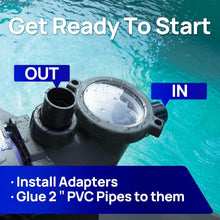 Load image into Gallery viewer, 1.5HP Single Speed Pool Pump with 8100 GPH Flow Rate, 115V - Versatile Fit