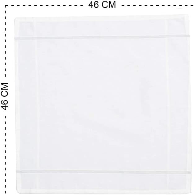 Premium 100% Cotton Handkerchiefs - Classic 44cm x 44cm Gentleman's Accessory
