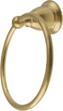 Load image into Gallery viewer, Heritage 6-Inch Round Towel Ring in Brushed Brass - Stylish Bathroom Essential