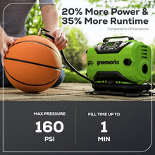 Load image into Gallery viewer, 24V Cordless Tire Inflator: 160 PSI Air Compressor with LED Light &amp; Auto Shut...