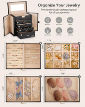 Load image into Gallery viewer, Mirrored Jewelry &amp; Watch Storage Box - Elegant Design with Removable Pillows
