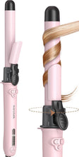 Load image into Gallery viewer, Ceramic Rotating Curling Iron, Pink - Effortless Curls for All Hair Types