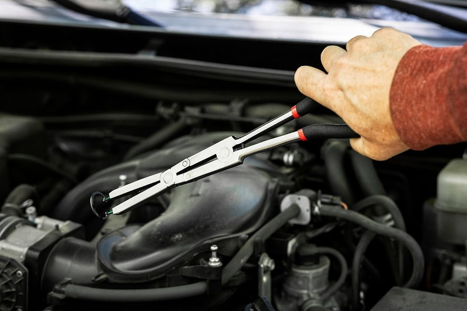 Alloy Steel Double-X External Snap Ring Pliers - Access Tight Areas Easily