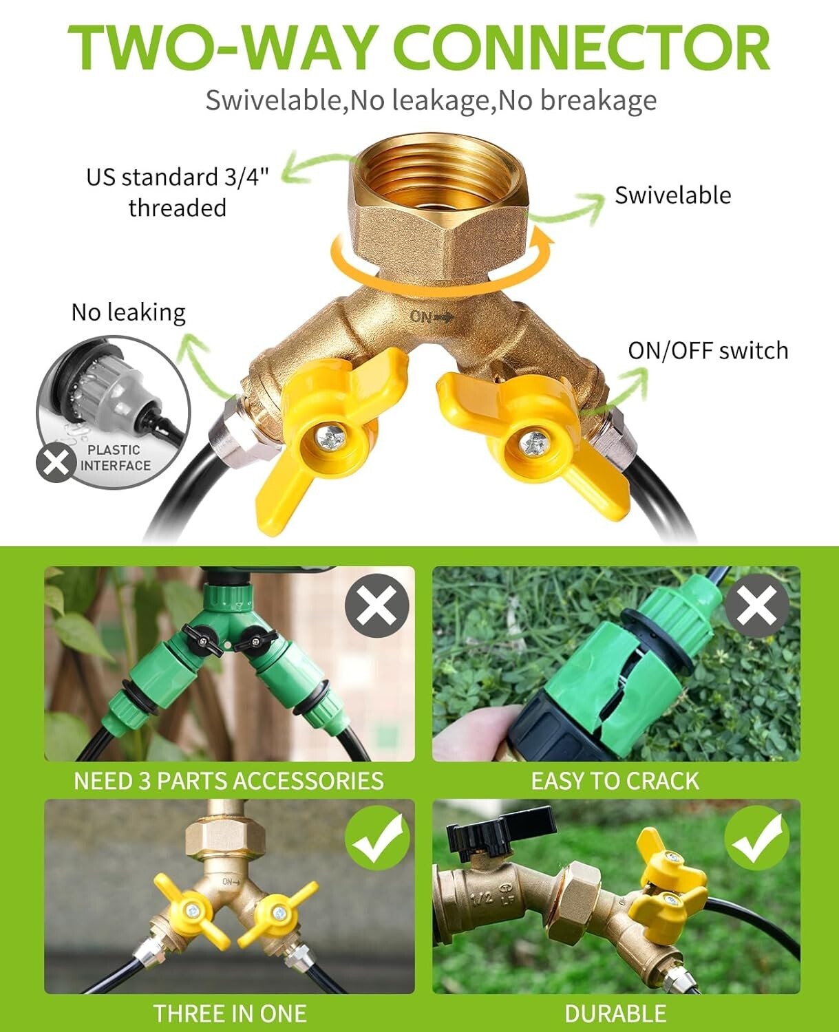 98.4ft Adjustable Drip Irrigation Kit for Efficient Plant Watering System