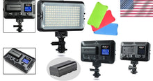 Load image into Gallery viewer, Portable Dimmable LED Video Light Panel for DSLR Cameras with Battery &amp; Charger