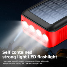 Load image into Gallery viewer, Portable Solar Charger Power Bank with 4 LED Flashlight &amp; Fast Charging Capacity