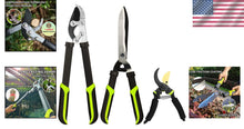 Load image into Gallery viewer, Compound Action Loppers and Hedge Clippers Set - Sharp &amp; Efficient Garden Tools