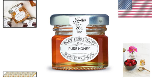 Artisanal Honey Minis - Pure Clear 1 Ounce Jars, Set of 72 for Delicate Palates