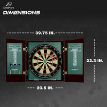 Load image into Gallery viewer, Complete 18-Inch Dartboard Set with Stylish Cabinet - Ideal for Fun Gatherings