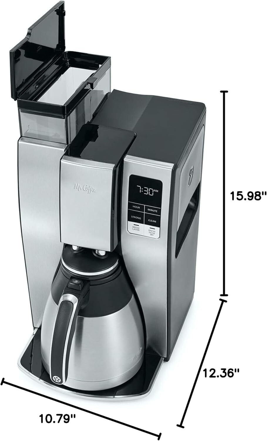 Brew Faster: 10-Cup Fully Automatic Coffee Maker with Stainless Steel Carafe