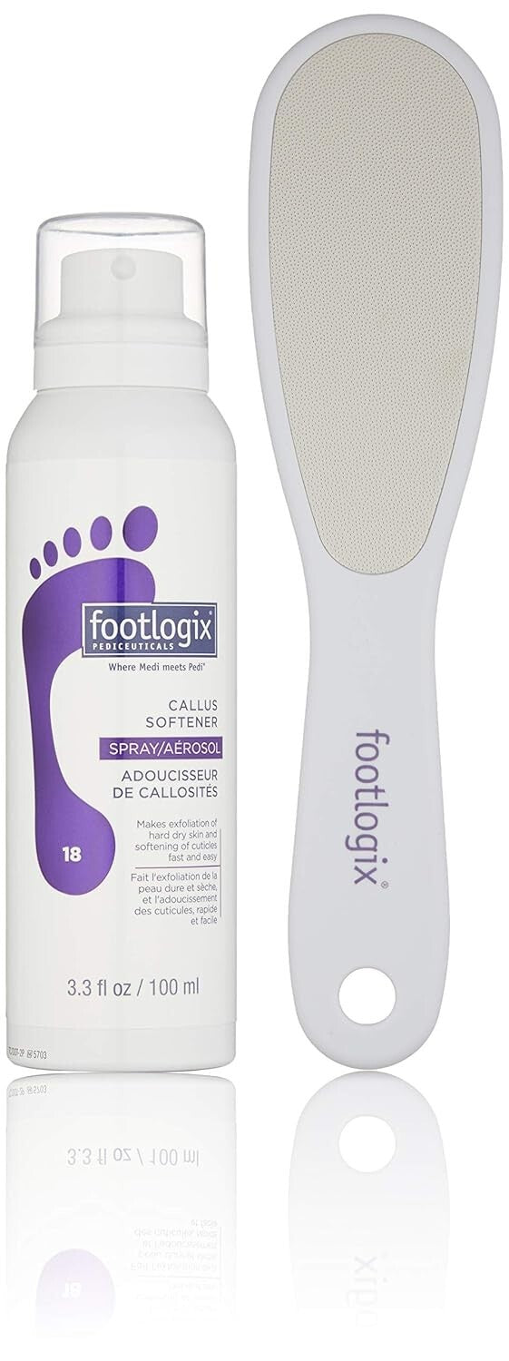 Stainless Steel Callus Softener Spray with Ergonomic Foot File for Pedicure