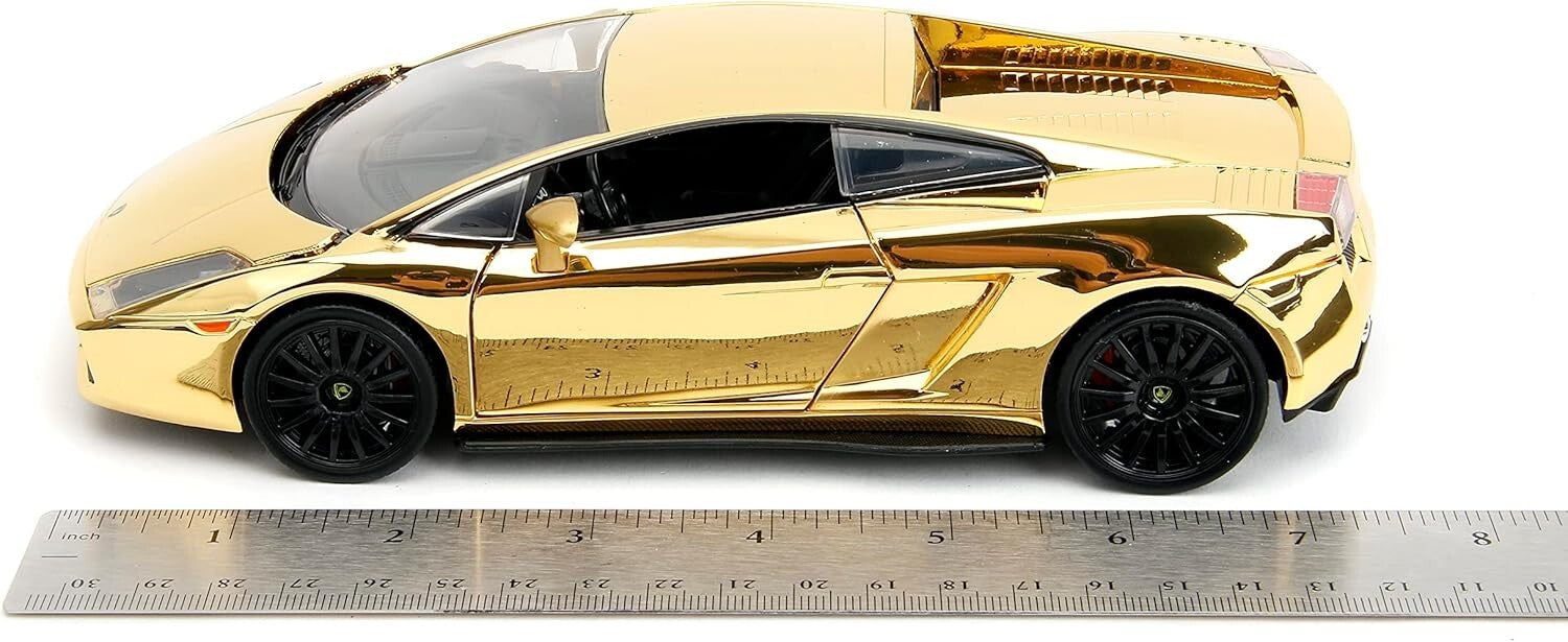 Fast & Furious Gold Chrome Lamborghini Gallardo Collector's Die-Cast Car - 1:24