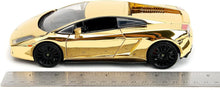 Load image into Gallery viewer, Fast &amp; Furious Gold Chrome Lamborghini Gallardo Collector's Die-Cast Car - 1:24