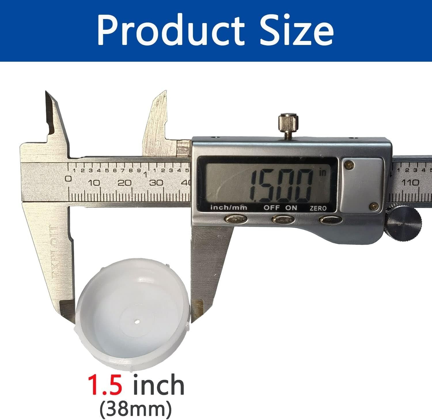 100 Pack 1.5" White Plastic Patio Furniture Glides - Floor Protectors for Chairs