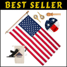 Load image into Gallery viewer, Locally-Sourced 3' x 5' American Flag | Handcrafted Nylon with Embroidered Stars