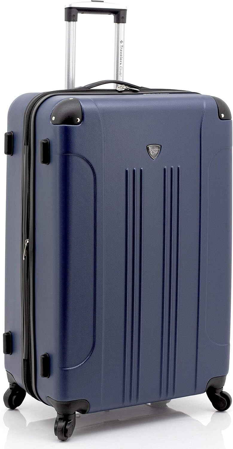 Navy Blue Chicago Hardside Expandable Luggage Set - 5 Pieces for Every Journey