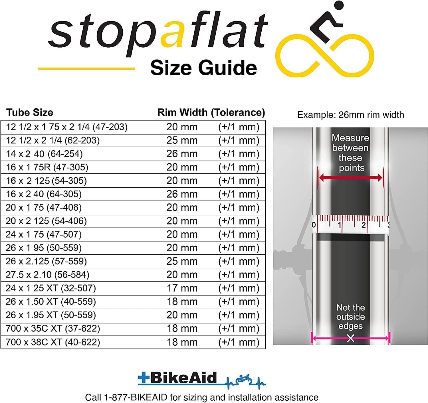 Puncture Proof 26x2.125 Bicycle Inner Tube - Schrader Valve for Hybrid Bikes