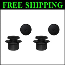 Load image into Gallery viewer, Easy Installation Matte Black Tub Trim Kit with Tip-Toe Drain Plug - 2-Pack