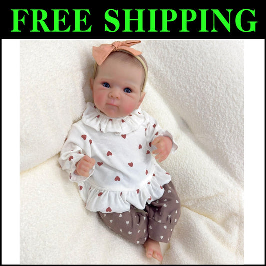18-Inch Lifelike Reborn Baby Doll in Gift Box - Soft and Realistic for Kids 3+
