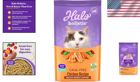 Premium Grain-Free Dry Cat Food with Added Vitamins - 10 lb for Optimal Health