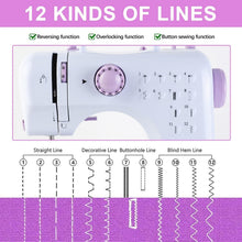 Load image into Gallery viewer, Beginner-Friendly Mini Sewing Machine with Foot Pedal &amp; Stylish Design for Kids