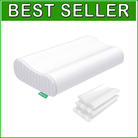 Adjustable Cooling Memory Foam Cervical Pillow for Neck Pain Relief - Queen Size