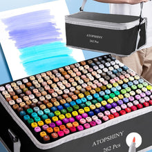 Load image into Gallery viewer, Refillable Alcohol Markers - Super Marker Set with 262 Colors &amp; Carrying Case