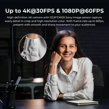 Load image into Gallery viewer, Smart 4K Webcam with Autofocus, Bokeh Effect &amp; Built-in Mic for Professionals