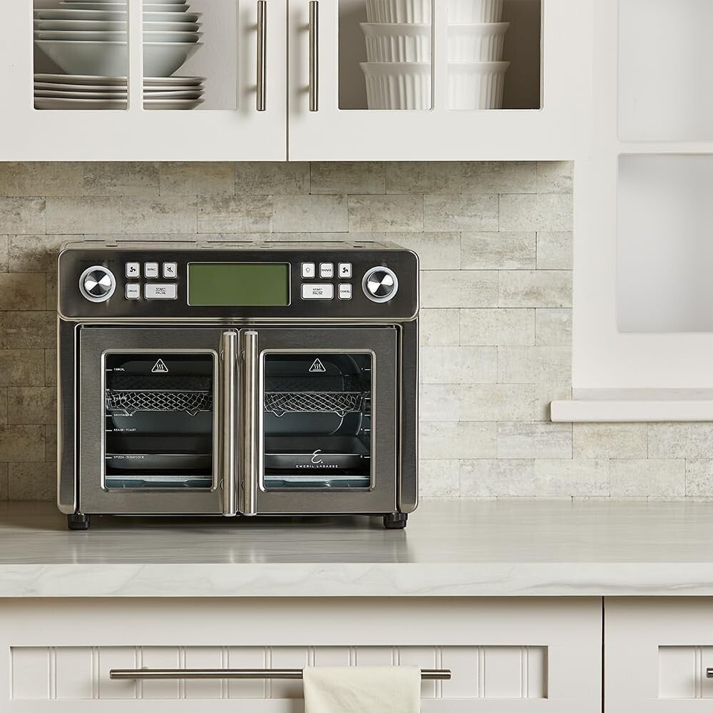 Extra Large 25QT Air Fryer Combo with Dual Temp Zones - Perfect for Family Meals