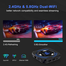 Load image into Gallery viewer, Powerful Android 12.0 TV Box with 8K Resolution, 4GB RAM, and Expandable Memory
