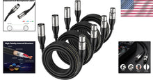 Load image into Gallery viewer, 4-Pack 15ft Balanced XLR Audio Cables - Reliable Microphone &amp; Speaker Connectors