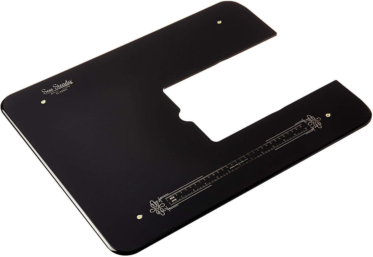 Freestanding Black Acrylic Sewing Table with Drawer for Singer 221 - Lightweight