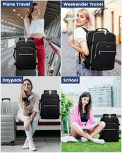 Load image into Gallery viewer, Black Business Weekender Backpack with 18 Inch Laptop &amp; Organizational Cubes
