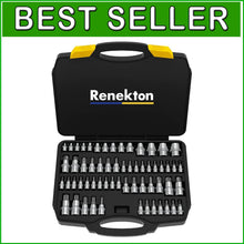 Load image into Gallery viewer, 60-Piece Torx Bit Socket Set - Chrome Plated and Durable for Precision Work