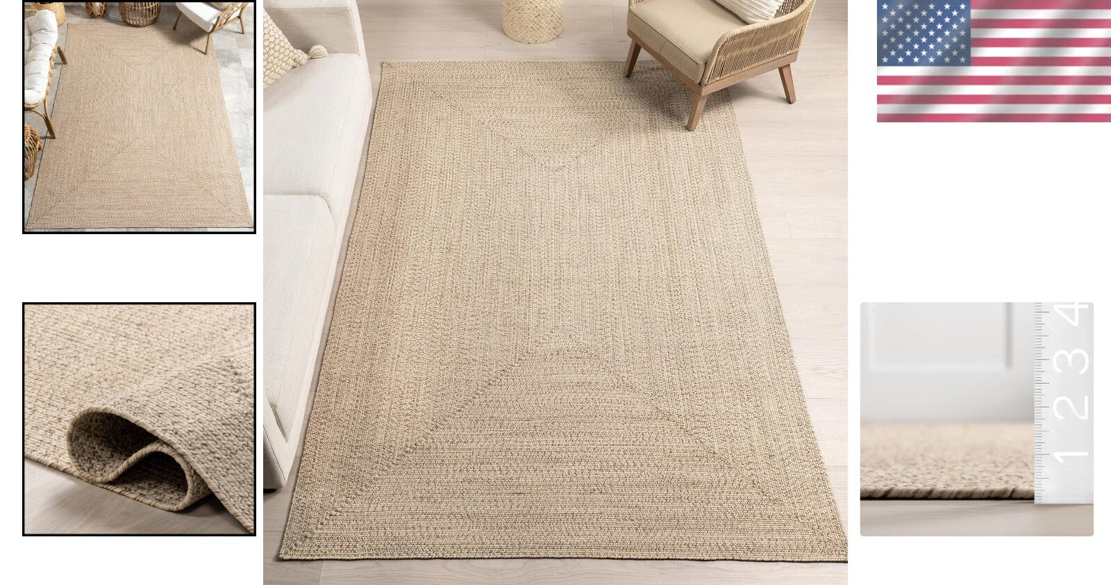 Sleek 2' x 6' Indoor/Outdoor Rug - Durable, Lightweight, and Easy Care Solution