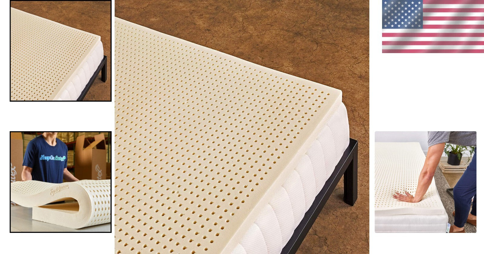 1 Inch Soft Natural Latex Topper for Full Size Mattress - Eco-Friendly Comfort