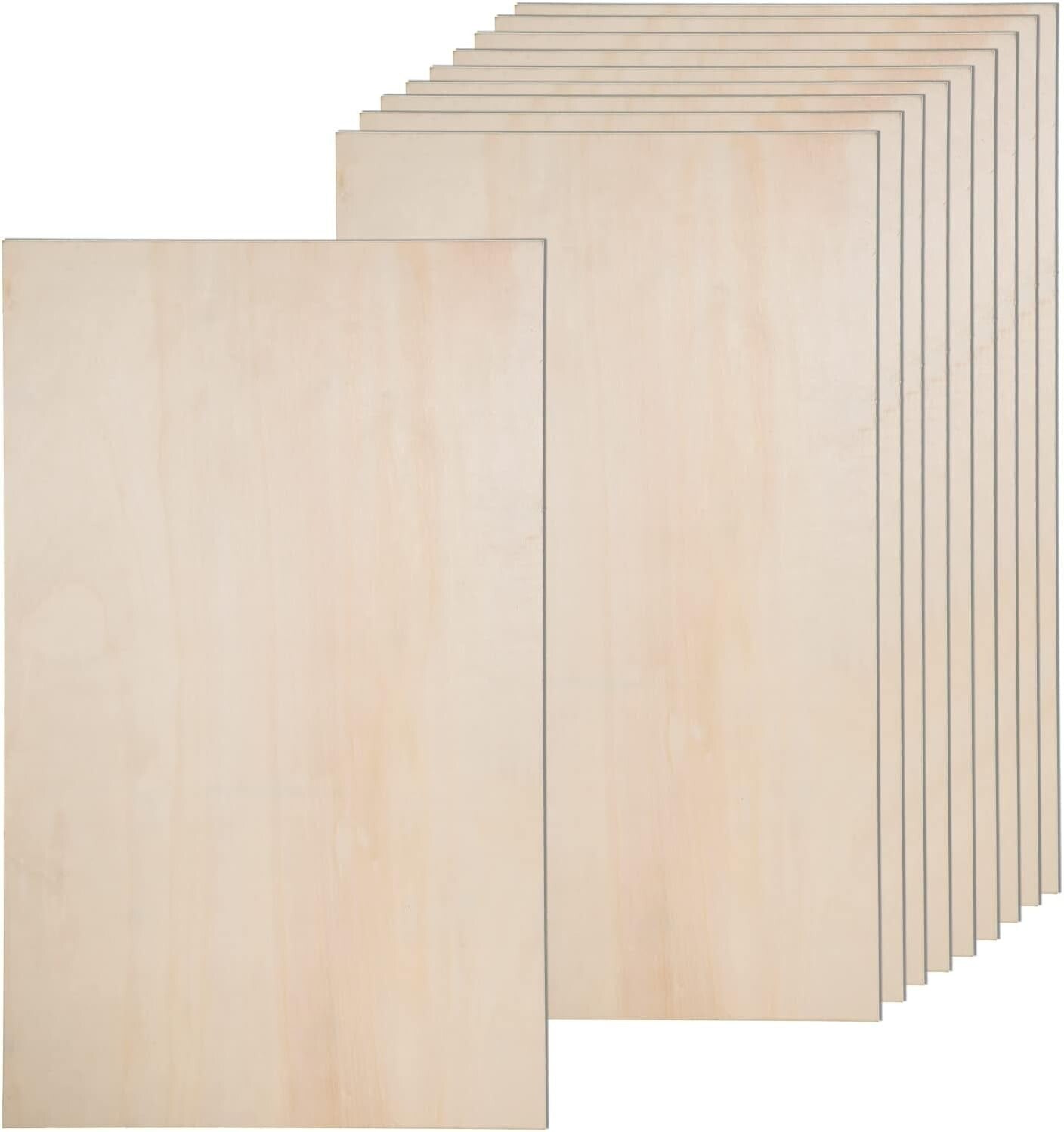 12 Plywood Sheets - 20x12 Inch Craft Boards for Laser Cutting & Wood Burning