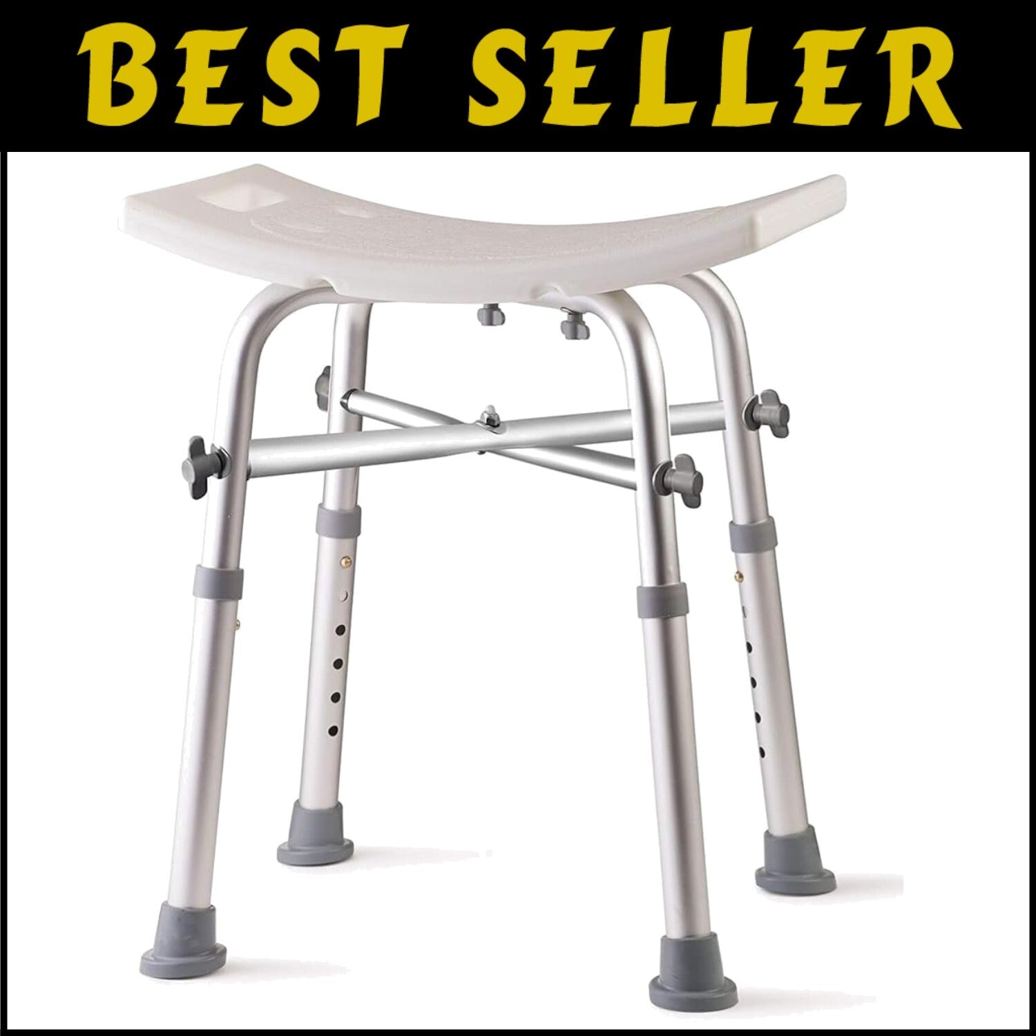 Adjustable Heavy-Duty Shower Chair - Perfect for Elderly & Disabled Comfort