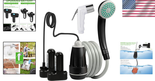 Easy-to-Use Rechargeable Camping Shower - Perfect for Adventures & Outdoor Clean
