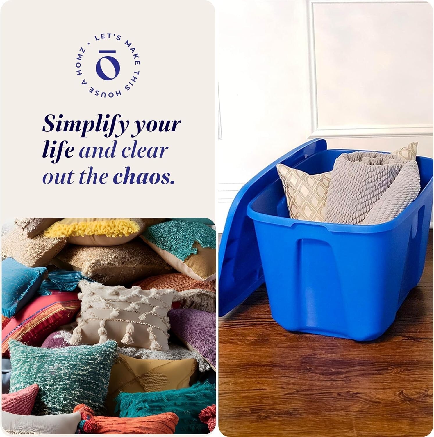 4-Pack Heavy Duty 18 Gallon Plastic Storage Bins - Durable & Water-Resistant