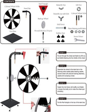 Load image into Gallery viewer, Heavy-Duty Prize Wheel for Events - 12" Spinner with Dry Erase Functionality