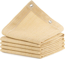Load image into Gallery viewer, Versatile 8' x 8' Outdoor Shade Cloth with Easy Tie Installation - Wheat Color