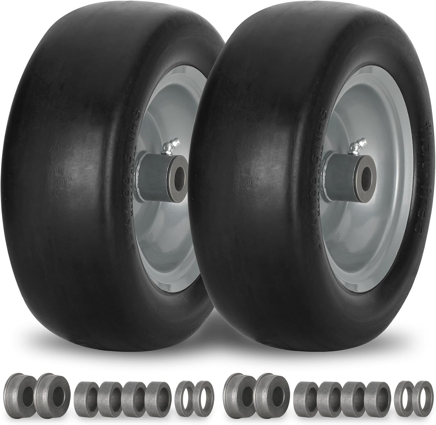 Maintenance-Free 11" Lawn Mower Tires with Smooth Tread for Ultimate Lawn Care