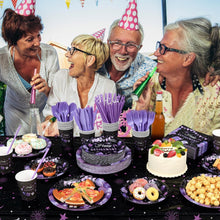 Load image into Gallery viewer, All-in-One 452-Piece Retirement Party Decorations - Classy Purple and Black Set